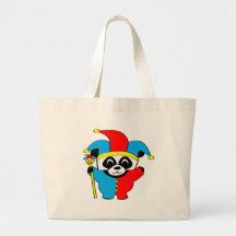 Panda dans le costume de farceur sac fourre-tout
