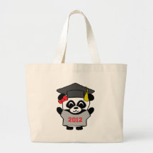 Panda de fille diplômé gris 2012 et de rouge sacs