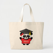 Panda de fille diplômé rouge 2012 et de beige sac