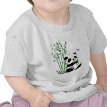 Panda die Bamboe eten Shirt