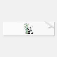 Panda mangeant le bambou adhésifs pour voiture