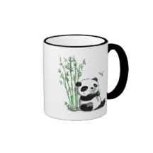 Panda mangeant le bambou tasse à café