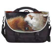 Panda rouge de sommeil sacoche ordinateurs portables