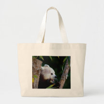 Panda rouge sac en toile