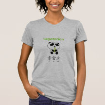 Panda végétarien t-shirts