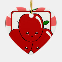 Panier de Kawaii Apple (garçon) Ornement
