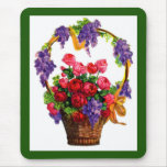 Panier victorien antique des roses… tapis de souris