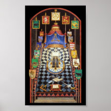 Panneau de découverte de voûte royale maçonnique - poster