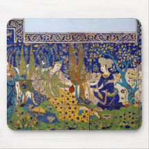Panneau de tuile-work vitré de poterie de terre, I Tapis De Souris
