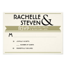 Panneau-réclame épousant RSVP Invitations