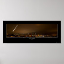 Panorama du centre de nuit de San Diego Poster