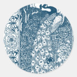 Paon de Nouveau d'art Autocollants Ronds
