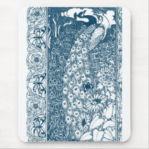Paon de Nouveau d'art Tapis De Souris
