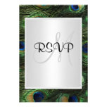 Paon épousant RSVP Faire-part Personnalisé