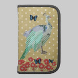 Paon peint et planificateur d'or d'étoiles de pivo pochettes folios