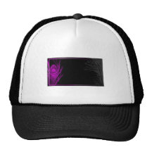 Paon pourpre et noir casquette de camionneur