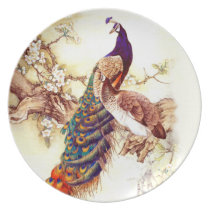Paon royal assiettes
