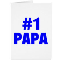 Papa #1 (bleu) cartes de vœux