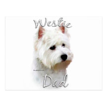 Papa 2 de Terrier blanc de montagne occidentale Carte Postale