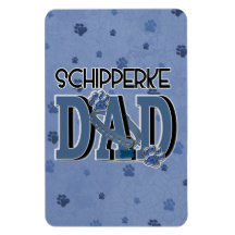 PAPA de Schipperke Magnets En Rectangle