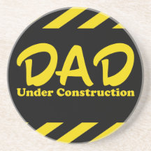 Papa en construction dessous de verre