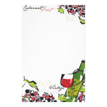 Papeterie d'amateur de vin papier à lettre customisé