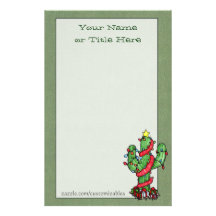 Papeterie de cactus de Noël Papier À Lettre Personnalisable
