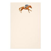 Papeterie de cheval de course de pur sang papier à lettre customisable