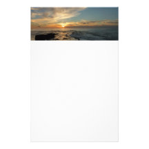 Papeterie de coucher du soleil de San Diego Papier À Lettre Personnalisable