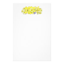 Papeterie de jonquille papier à lettre personnalisable