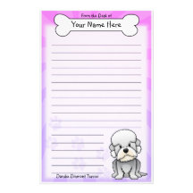 Papeterie de Kawaii Dandie Dinmont Terrier Papier À Lettre Customisé