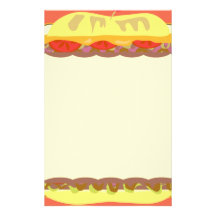 Papeterie de sandwich papier à lettre personnalisé