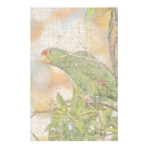 Papeterie de toile de perroquet papier à lettre customisé