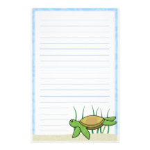 Papeterie de tortue de mer de Kawaii Motifs Pour Papier À Lettre