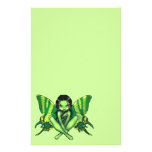 Papeterie "d'imaginaire vert de papillon" papiers à lettres