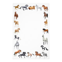 Papeterie folle de cheval papier à lettre personnalisé