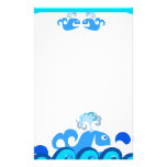 Papeterie heureuse de baleine ! papier à lettre personnalisé