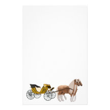 Papeterie hippomobile de chariot motifs pour papier à lettre