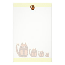 papeterie mignonne de chats de chat papier à lettre personnalisé