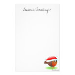Papeterie mignonne de Robin de Noël des tweetings  Papier À Lettre