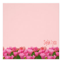 Papeterie personnalisée par jardin rose de tulipe faire-parts