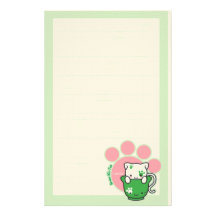 Papeterie verte de Kit-thé Papier À Lettre Customisable