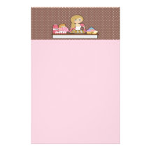 Papier de note de petits gâteaux de Baker Papier À Lettre Personnalisé