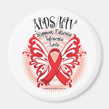 Papillon 3 d'AIDS/HIV Magnets Pour Réfrigérateur
