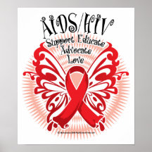 Papillon 3 d'AIDS/HIV Posters