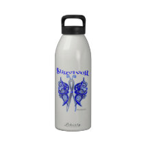 Papillon celtique de survivant - cancer du colon bouteilles d'eau réutilisables