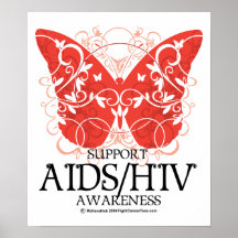 Papillon d'AIDS/HIV Posters