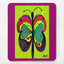 PAPILLON D'ART DÉCO TAPIS DE SOURIS