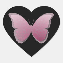 Papillon de dentelle (mauve) autocollants