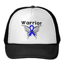 Papillon de guerrier de cancer du colon casquettes